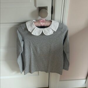 Jacadi Gray Long Sleeve Shirt with White Collar